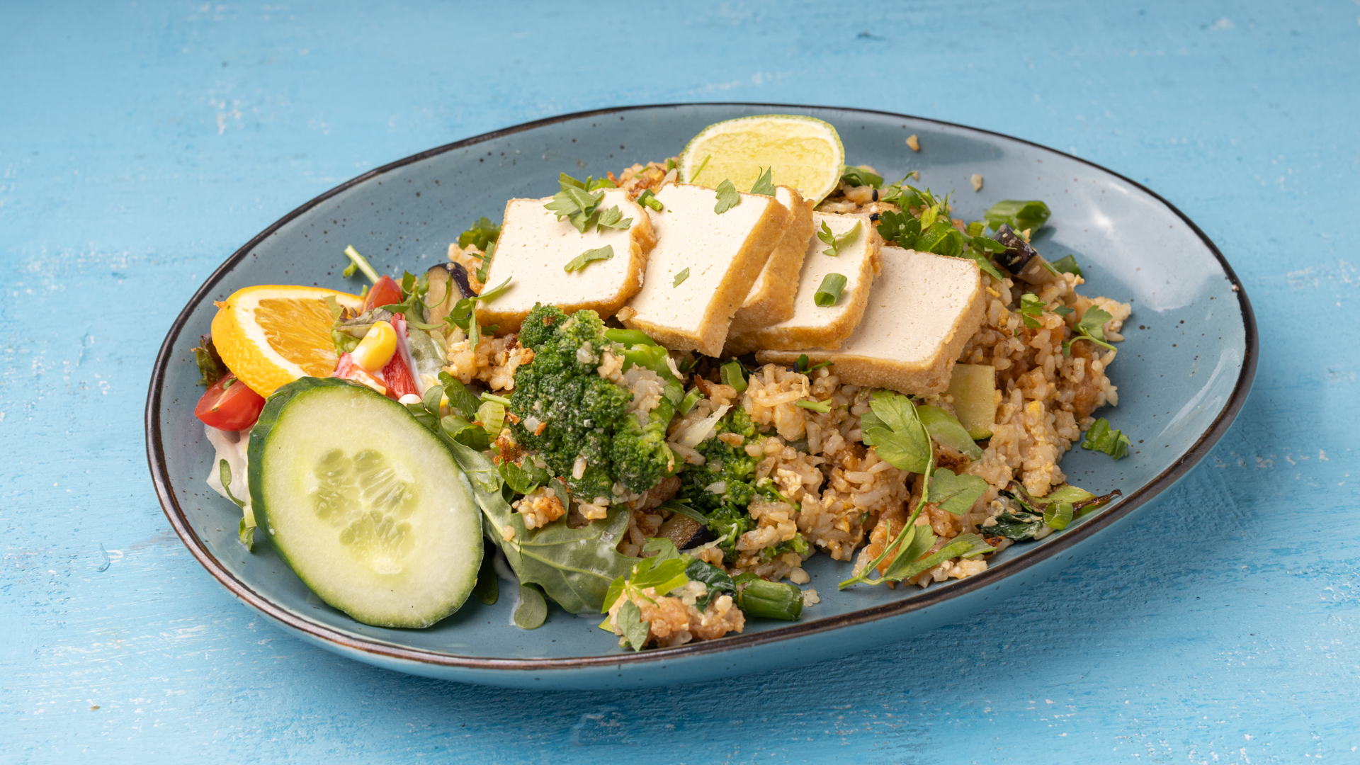 gebratener Reis mit Tofu